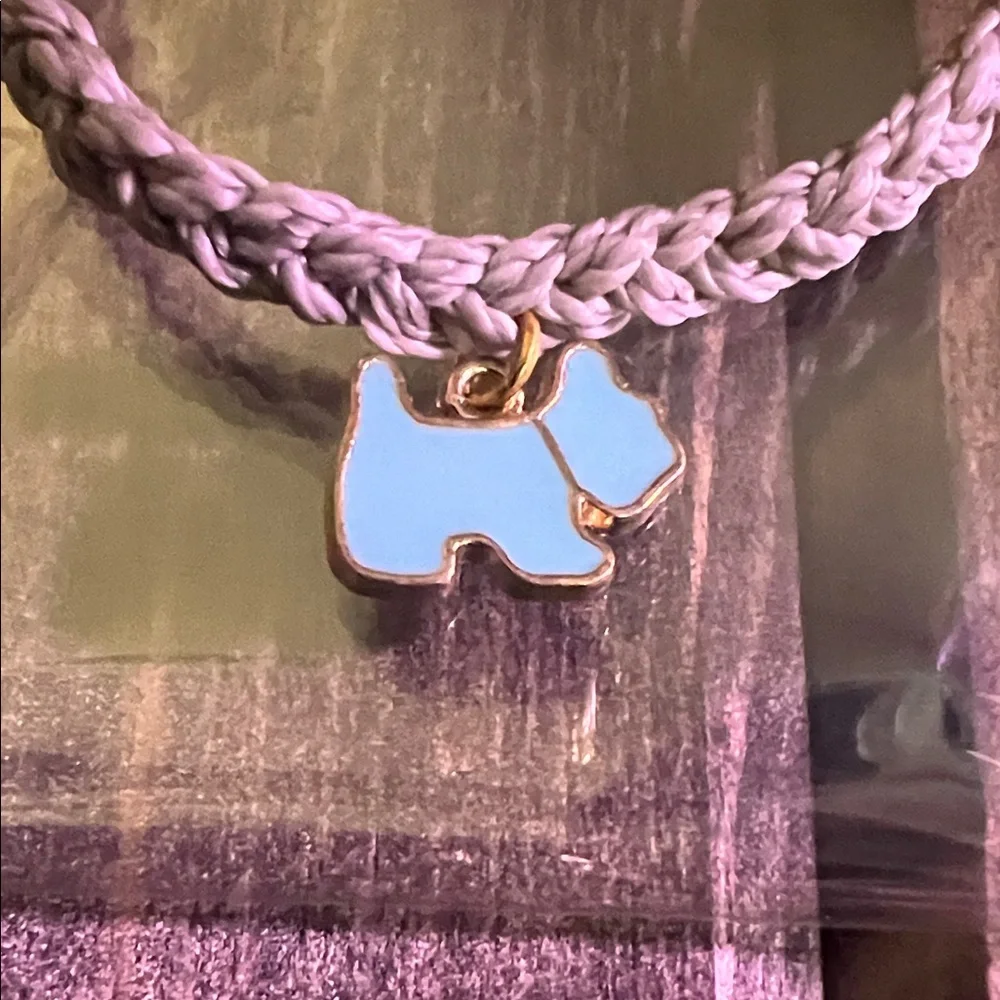 Elephant hand made Charm Bracelet - Blue and Gray